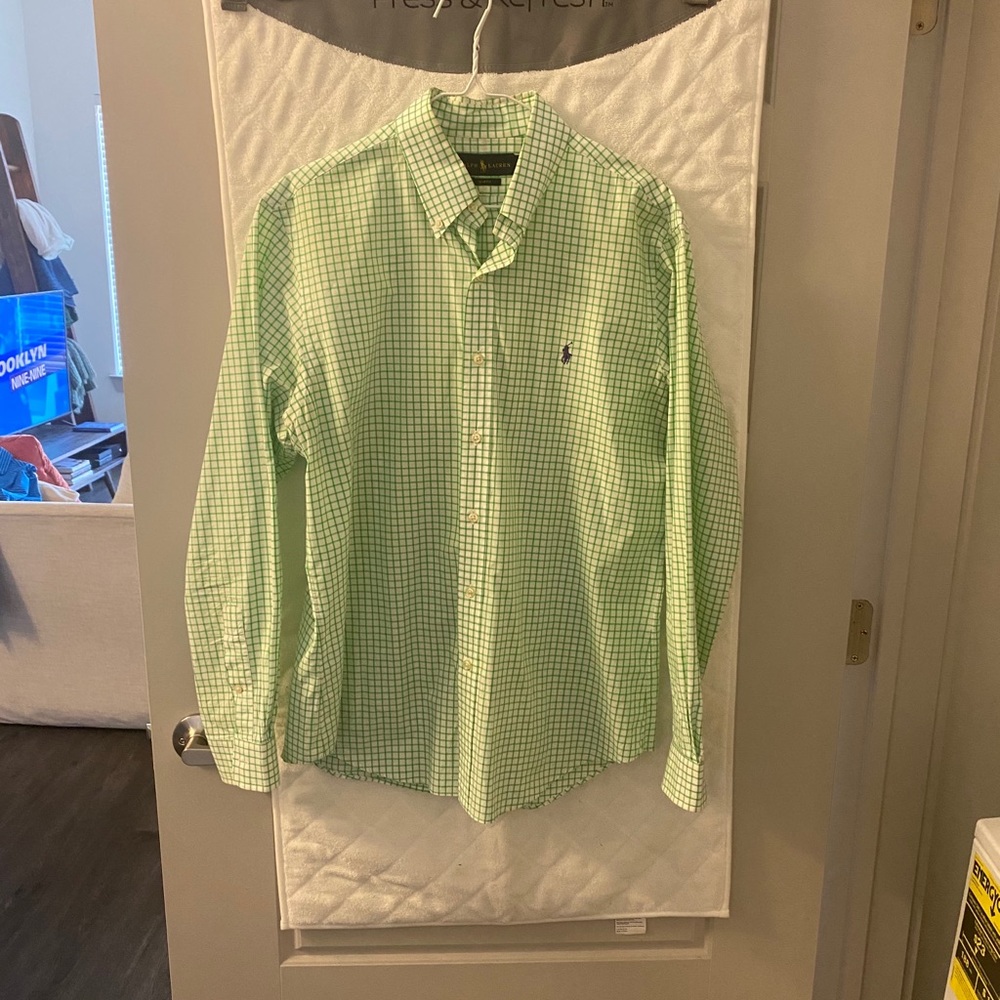 Green Ralph Lauren Dress Shirt - Large/Slim Fit